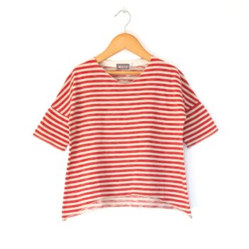 RED STRIPED OVER T-SHIRT