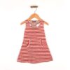 RED STRIPED DRESS FOR BABY